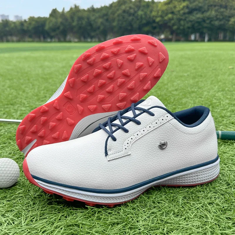 

2026 Hot Golf Shoes Men Lace Up Walking Shoes Youth Non-Slip Men Sport Shoes Outdoor Lawn Men Golf Training Shoe