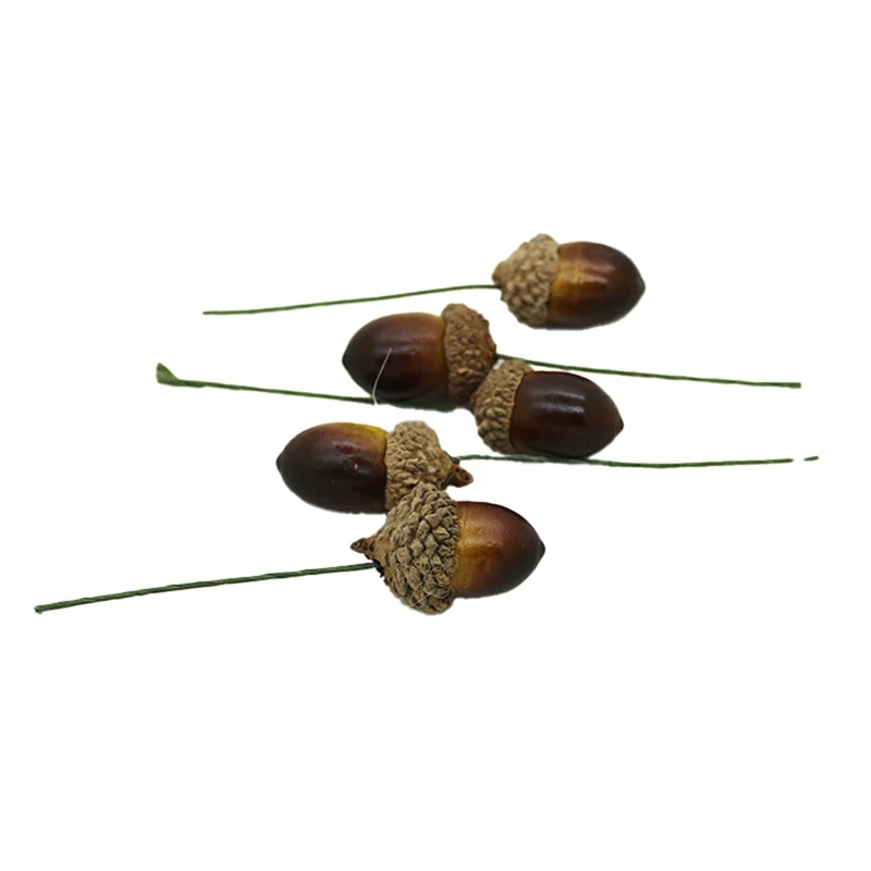 

100PCS Decor Acornornaments Artificial Acorns Crafts Christmas Tree Nuts Decorative