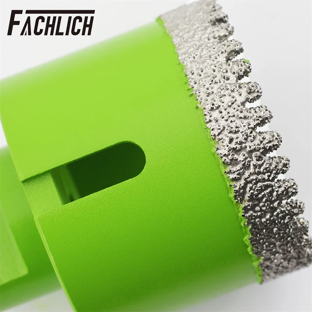 Imagem -02 - Fachlich-diamond Bits Núcleo Diâmetro Serrilhado 20 25 30 32 35 50 68 110 mm M14 Thread Telha Cerâmica Granito Mármore Perfuração Crown Buraco Saw