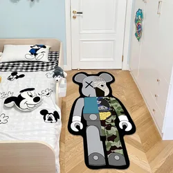 Schattige Dieren Tapijt Voor Slaapkamer Antislip Mode Vloer Nieuwe Cartoon Beer Dunne Mat Onregelmatig Bed Woonkamer Decoratieve Mat