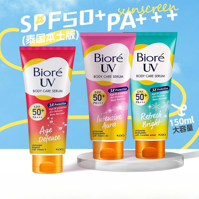 

Thai Biore UV Sunscreen 150ml, Green Cooling Formula for Face & Body, Lightweight & Long-Lasting