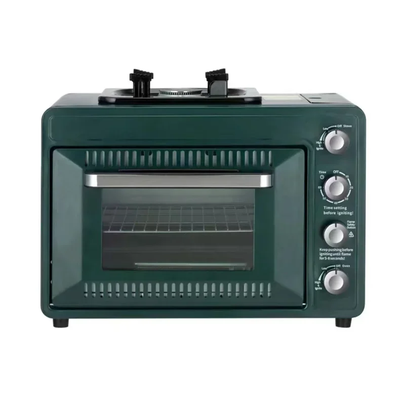 Home Multifunctional Outdoor Gas Pizza Oven Gas Stove 2-in-1 Box Oven Portable Small Baking Oven