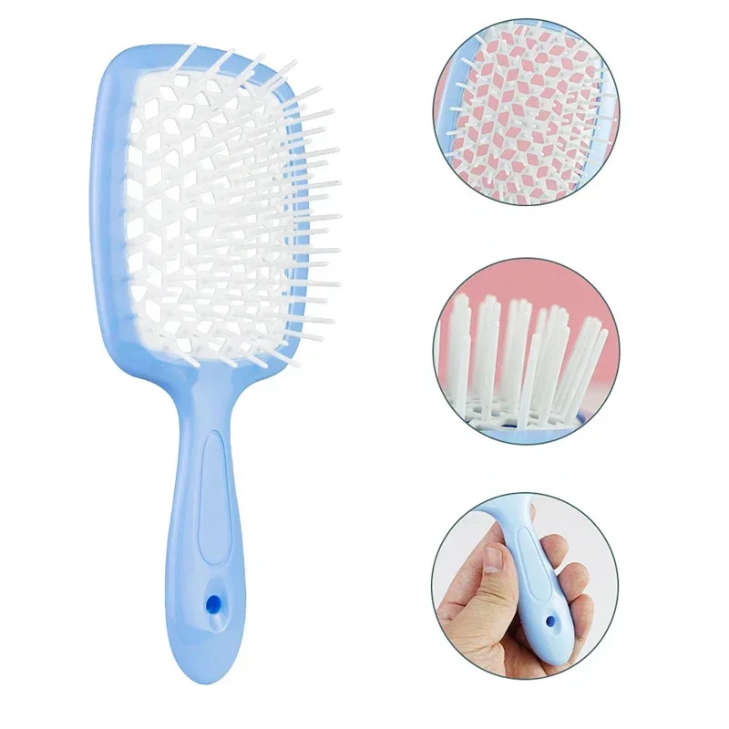 Wide Teeth Air Cushion Combs Women Detangling Scalp Massage Hair Comb Hair Brush Hollowing Out Home Salon DIY Hairdressing Tools