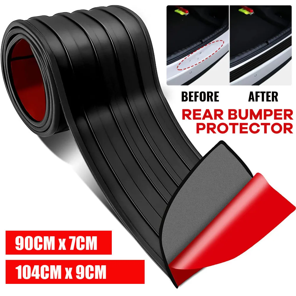 Anti-scratch Car Trunk Door Sill Plate Protector Universal Rear Bumper Guard Rubber Mouldings Pad Trim Cover Strip Car Styling