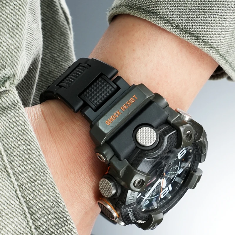 For Casio G-SHOCK new Little Mud King 5594 GG-B100 series modified waterproof and lightweight plastic steel watch strap accessor