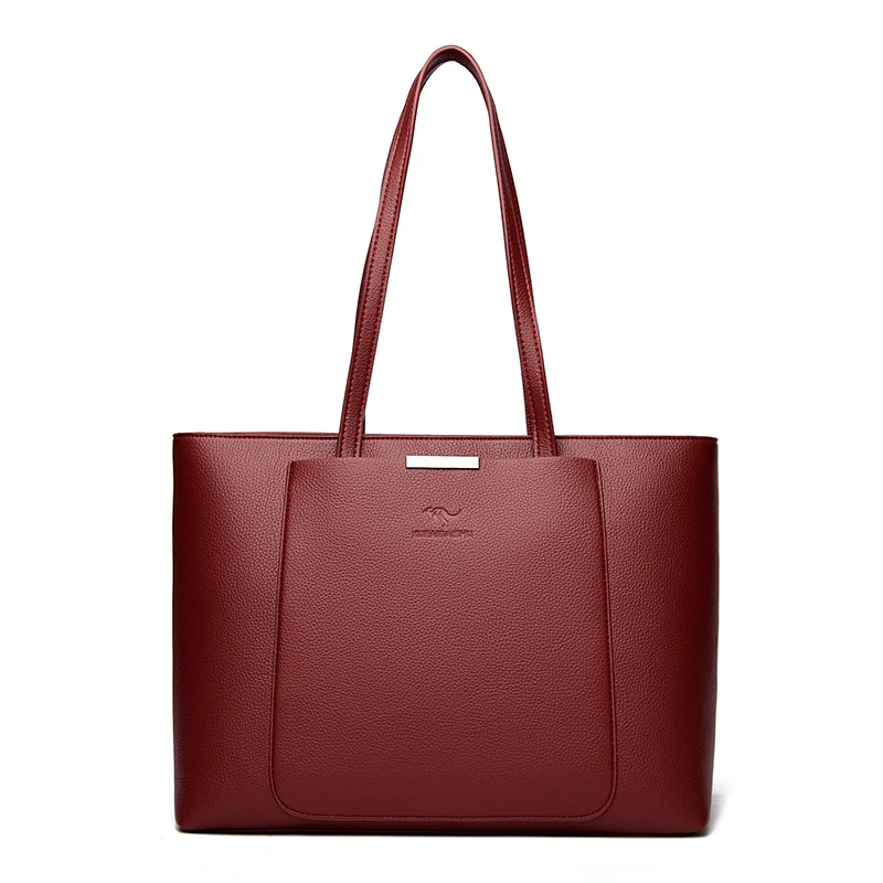 Solid Color Luxury Handbag Women Bags Designer HIgh Quality Leather Shoulder Bags for Women 2024 High Capacity Shopping Tote Bag