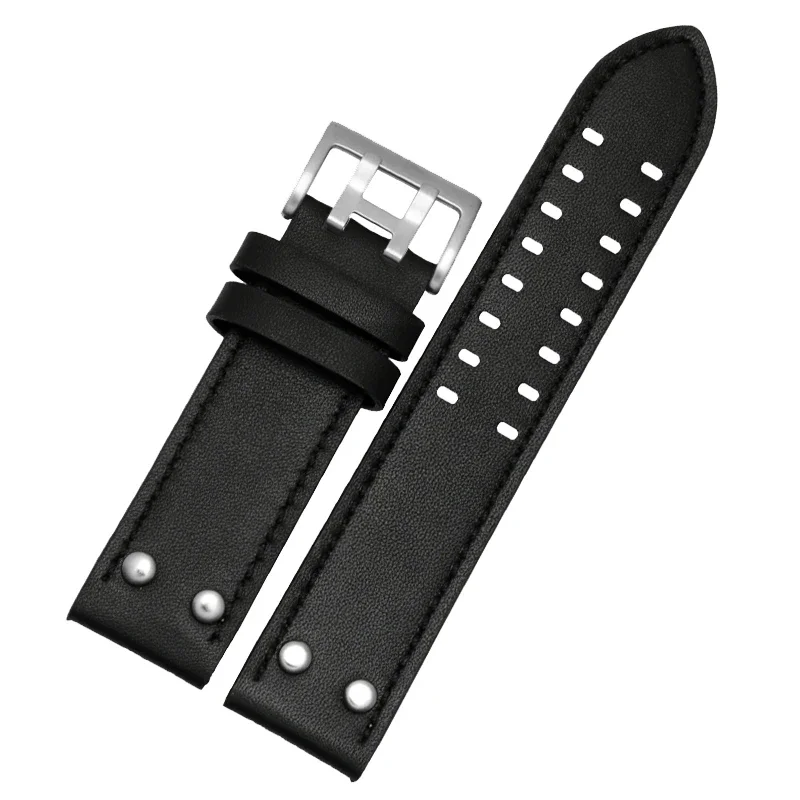 Genuine Leather Watch Strap for Hamilton Sports H70655733 H70595593 Aviation Field Jazz Khaki Series Watch Band 20 22mm Men