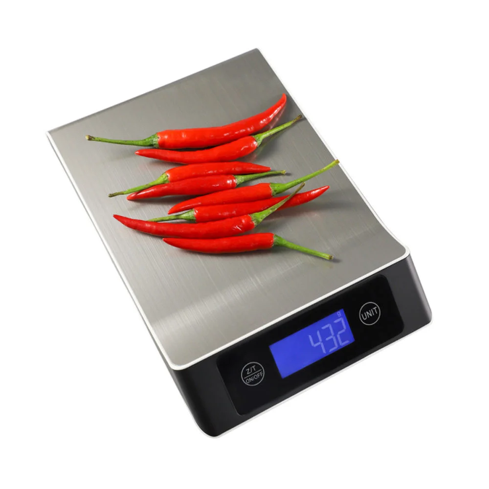 15Kg/1g Kitchen Scale Weighing Food Coffee Balance Smart Electronic Digital Scales Stainless Steel Design for Cooking and Baking