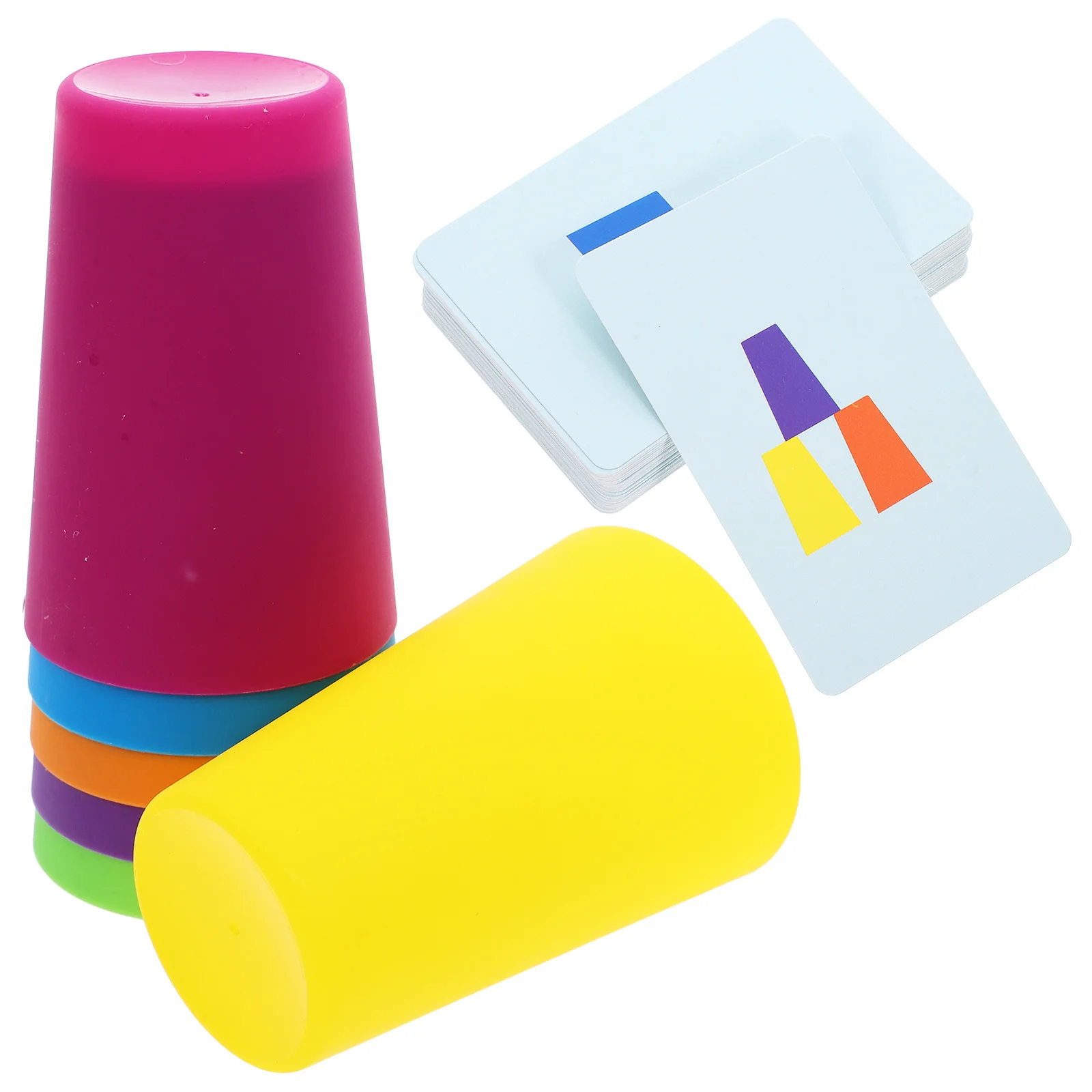 ชุดแก้วซ้อนสำหรับเด็ก ชุดเกมแก้วซ้อนสำหรับเด็กเล็ก ช่วยพัฒนาความเร็วในการตอบสนอง การประสานงานระหว่างมือและตา สำหรับเด็กก่อนวัยเรียน