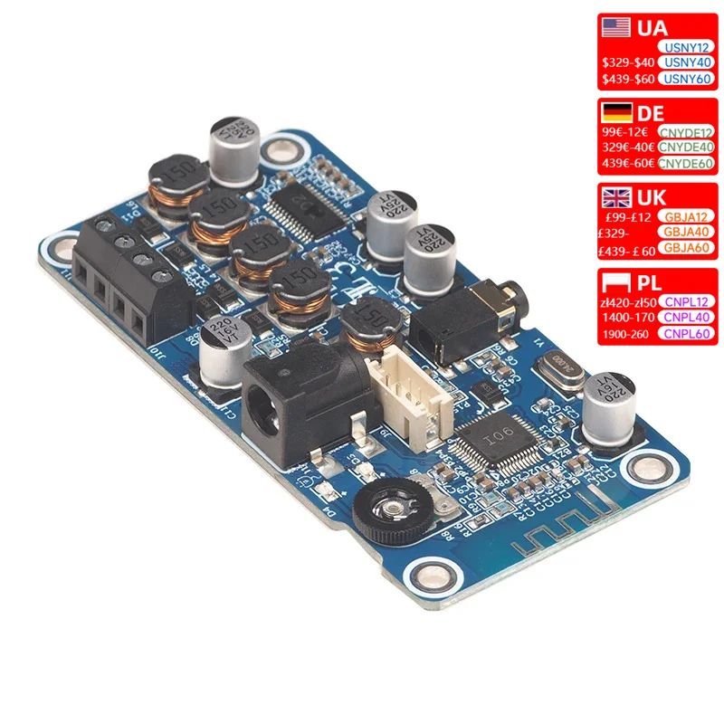 DSP TPA3118 Bluetooth 5.0 Stereo Audio Amplifier 2X25W Module 3.5mm Input DC12-19V