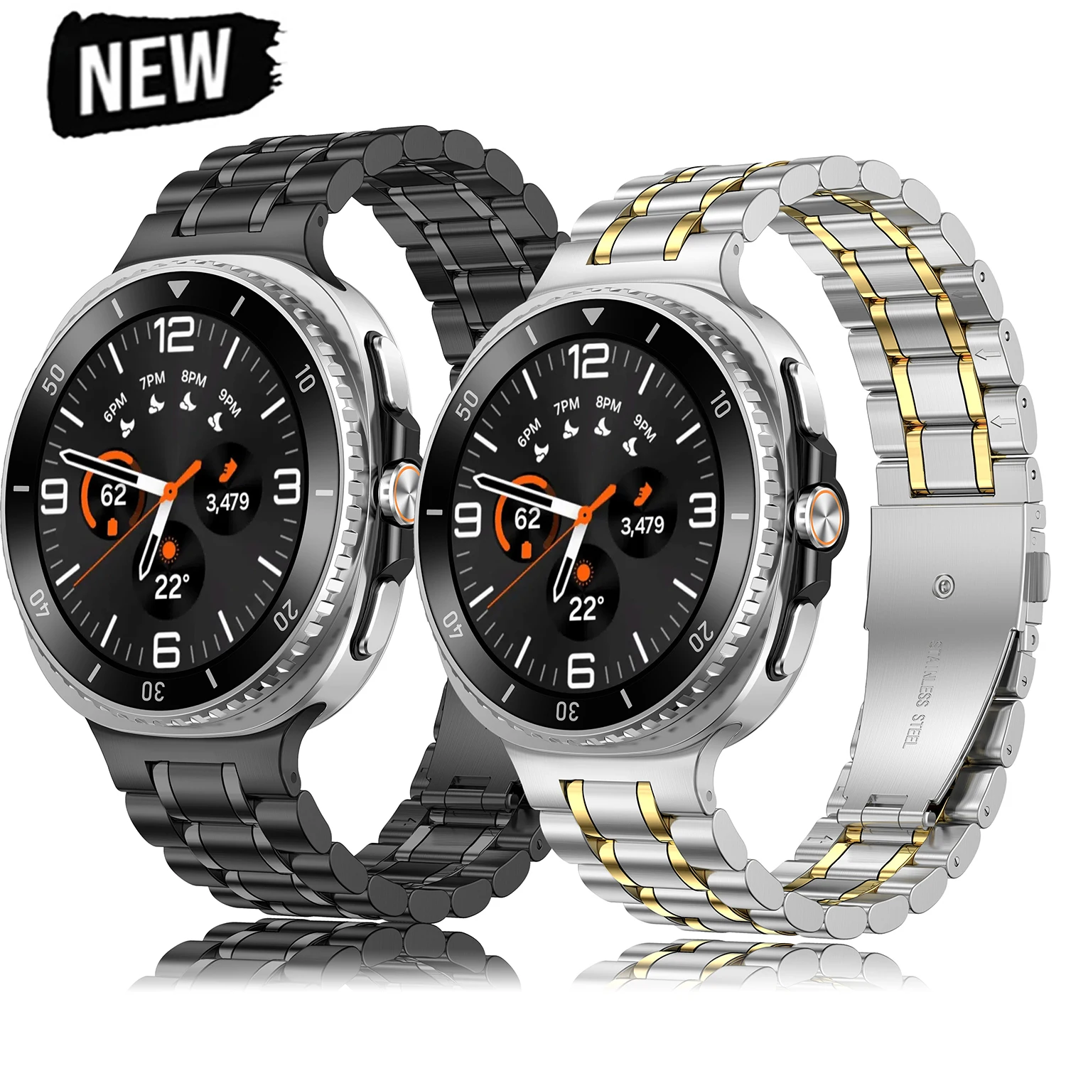 

Metal Straps for Samsung Galaxy Watch 8/8 Classic 40mm 44mm 46mm Stainless Steel Wrist Link Bracelet Correa Galaxy Watch 8 Bands
