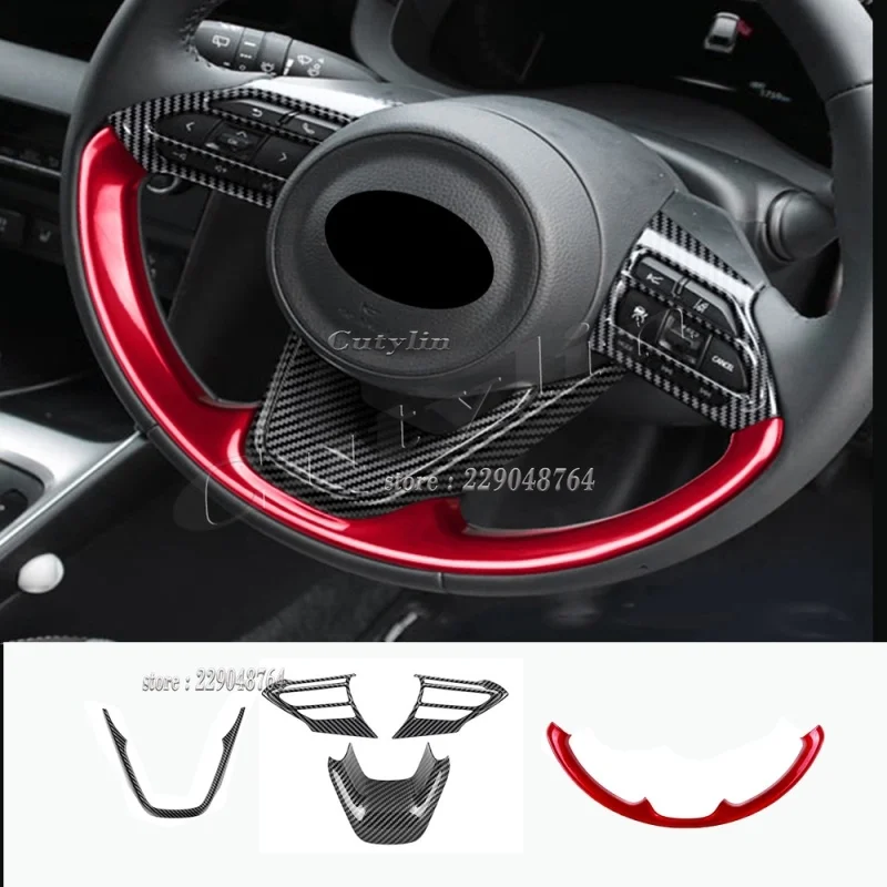 Für Toyota Yaris / Yaris Cross 2020 2021 2023 Carbonfaser-Lenkrad-Verkleidung, Dekorationsrahmen, Aufkleber-Zubehör