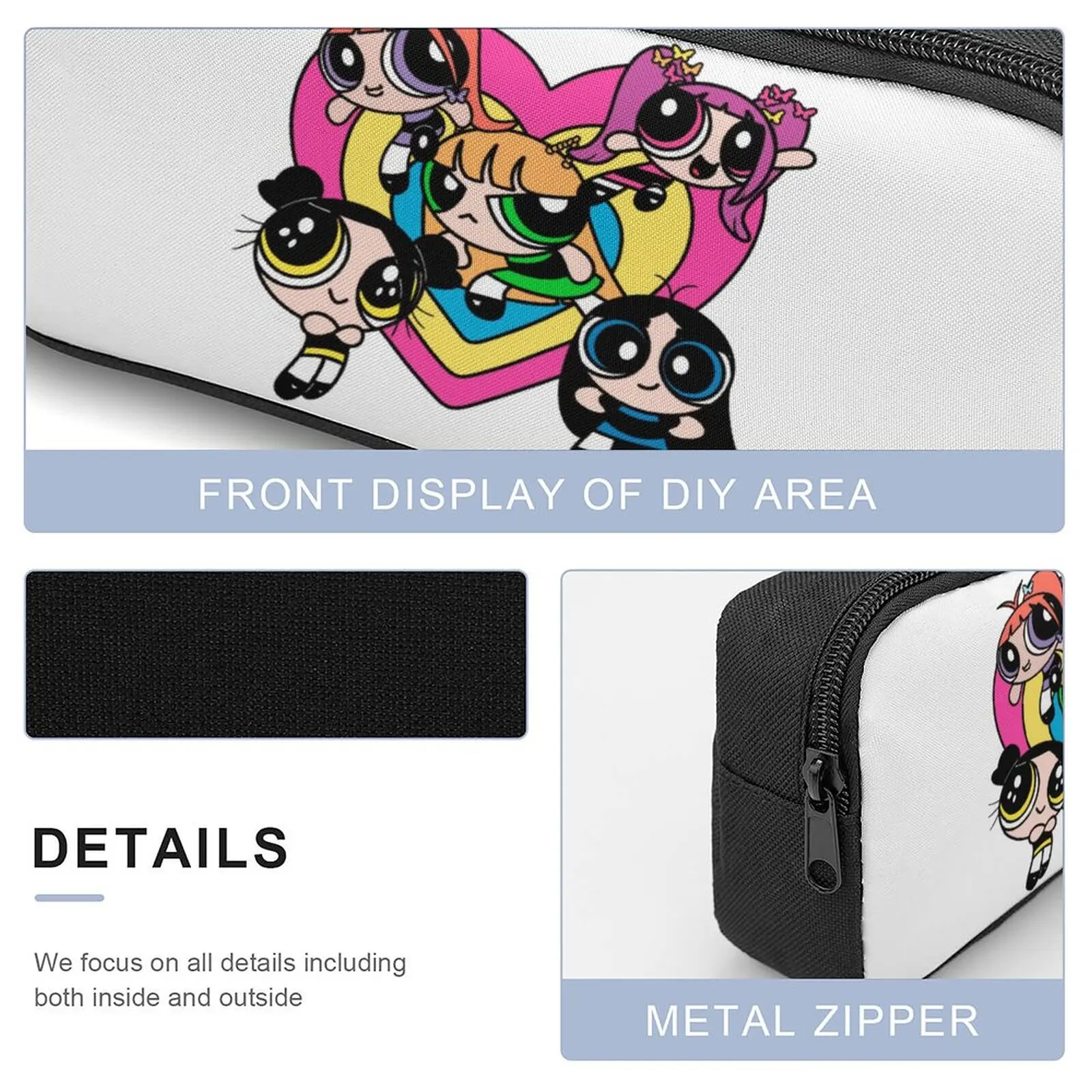 New Jeans Power Puff Girl Super Shy 6 Firm Cozy Infantry Pack 3 in 1 Set 17 Inch Backpack Lunch Bag Pen Bag Sports Activities F