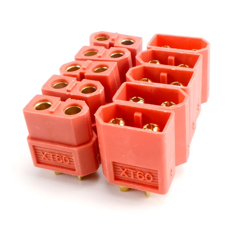 5 pares xt60 amarelo azul preto vermelho macho fêmea conectores de bala plugues de alimentação para rc lipo bateria motor xt60 drone conectores