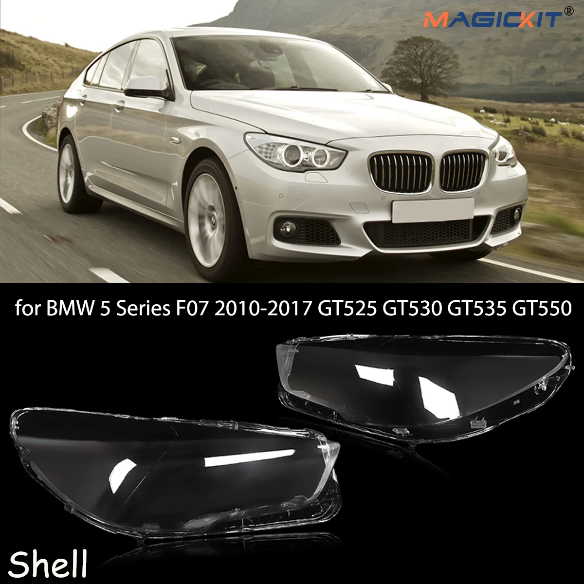 

Крышка передних фар, прозрачный абажур, линза для BMW 5 серии F07 2010-2017 GT525 GT530 GT535 GT550