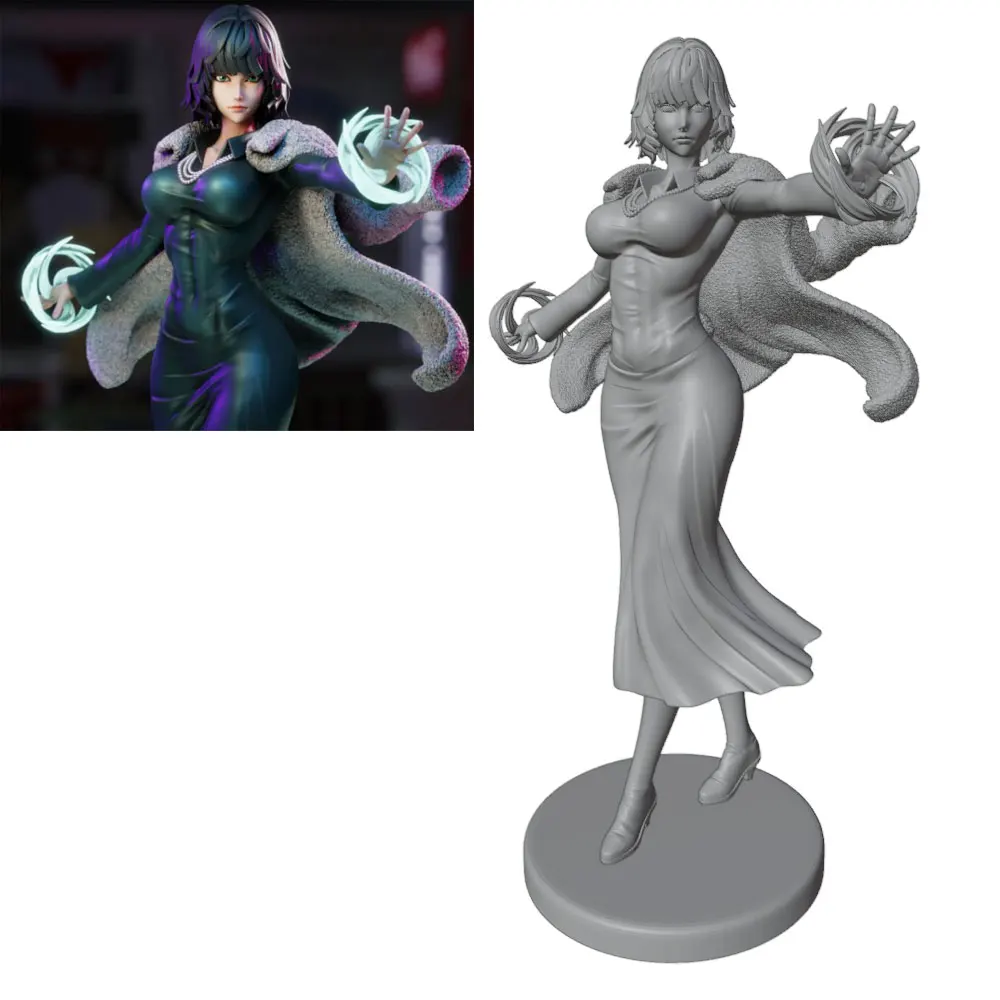 1/24 Warrior 3D Printed Resin Toy Kit Gk Unpainted Figure DIY Unassembled Statue Anime Doll Model Collection Suitable for Role-Playing Games and Collecting Miniature Female Character Decoration - Detailed Poses and Sculptures