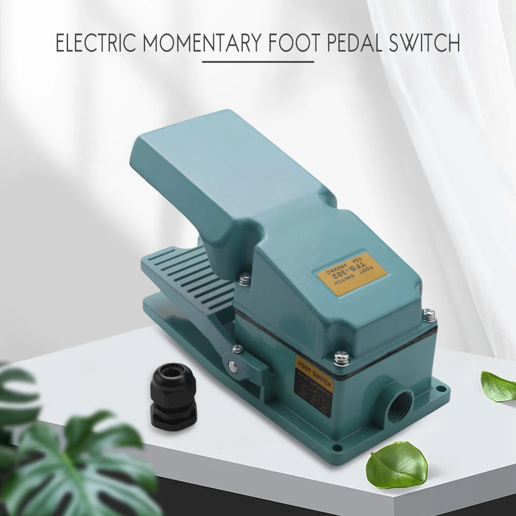 Multifunction TFS-302 Foot Switch Pedal Switch 15A AC 250V 50HZ For Textile Equipment, Welding Device, Printing Device