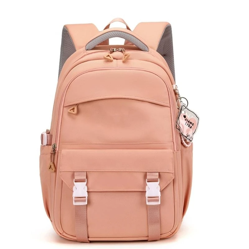 

A3PE Simple Solid Color Большой рюкзак для школьников нейлоновой книжной сумки с очарованием