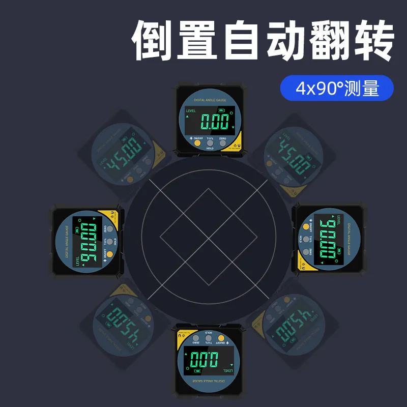D-106 Inclinometer 360 ° Inclination Box Angle Ruler Double Laser Electronic Digital Display Level