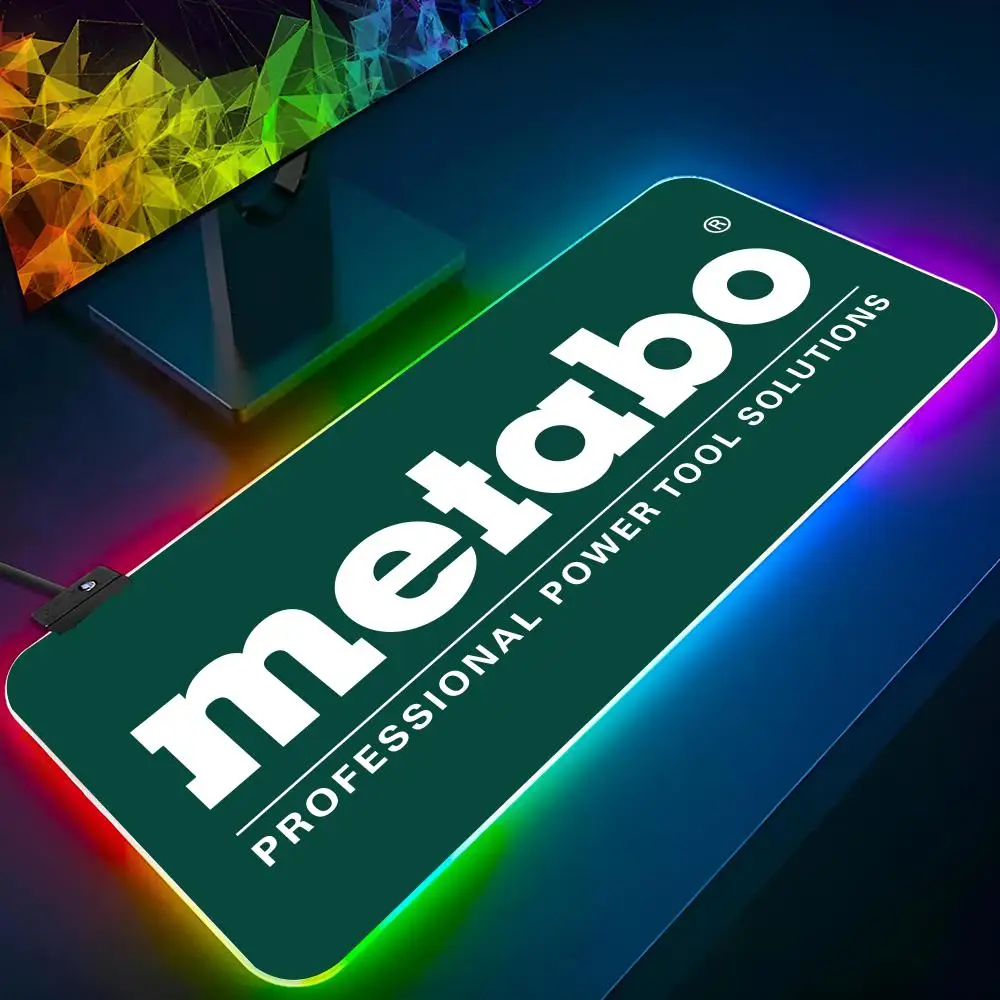 Metabo   Mouse Pad RGB Pc Gamer Keyboard LED Glowing  Rubber Gaming Computer Mause pads Cute Cartoon Gaming Computer csgo lol pu
