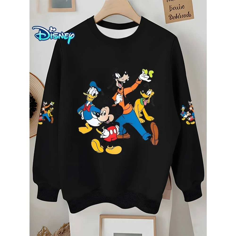Disney Mickey Family Fun to unisexowa bluza sportowa na jesień i zimę wykonana z bawełny.