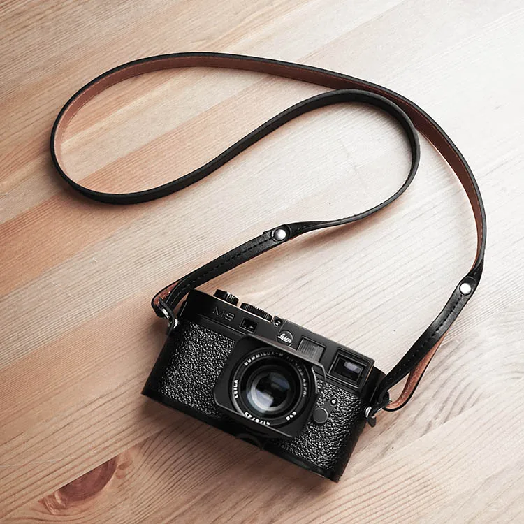 Camera Strap for Handmade Genuine Leather Camera Strap Camera Shoulder Sling Belt Wide (Double color Double side)