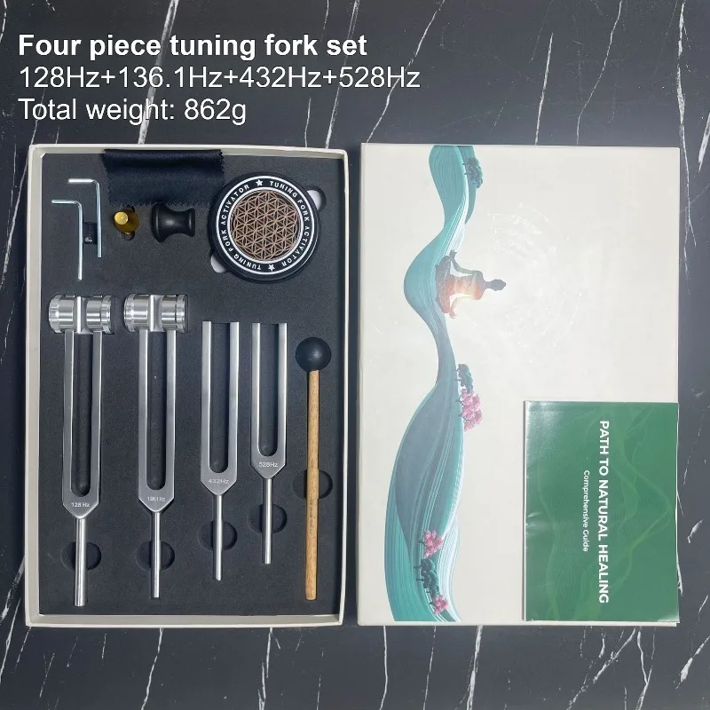 aluminum-alloy-tuning-fork-set-128-1361-432-528hz-professional-tuning-forks-gift-set-sound-healing-percussion-instrument