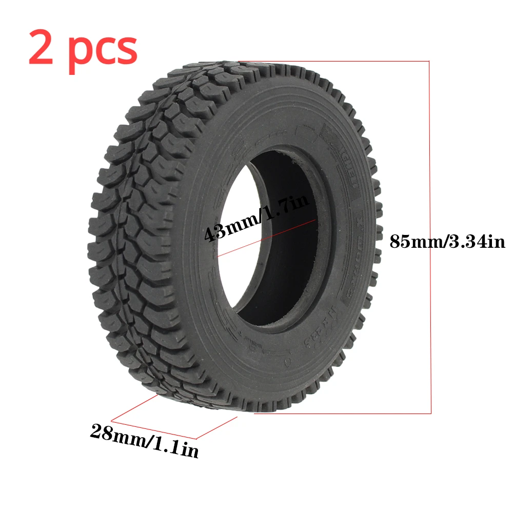 2 Stuks Rubberen Banden voor 1/14 Tamiya RC Truck Auto Voor Scania 770S Voor Volvo FH16 Voor Man