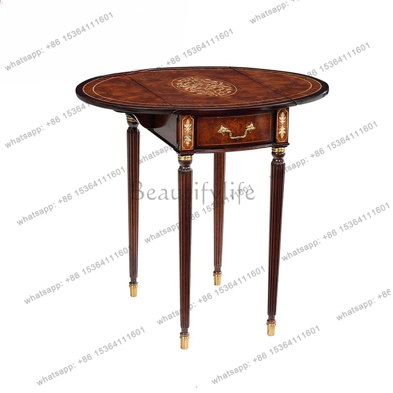 

Neoclassical foldable corner few English flower few villa shell inlay