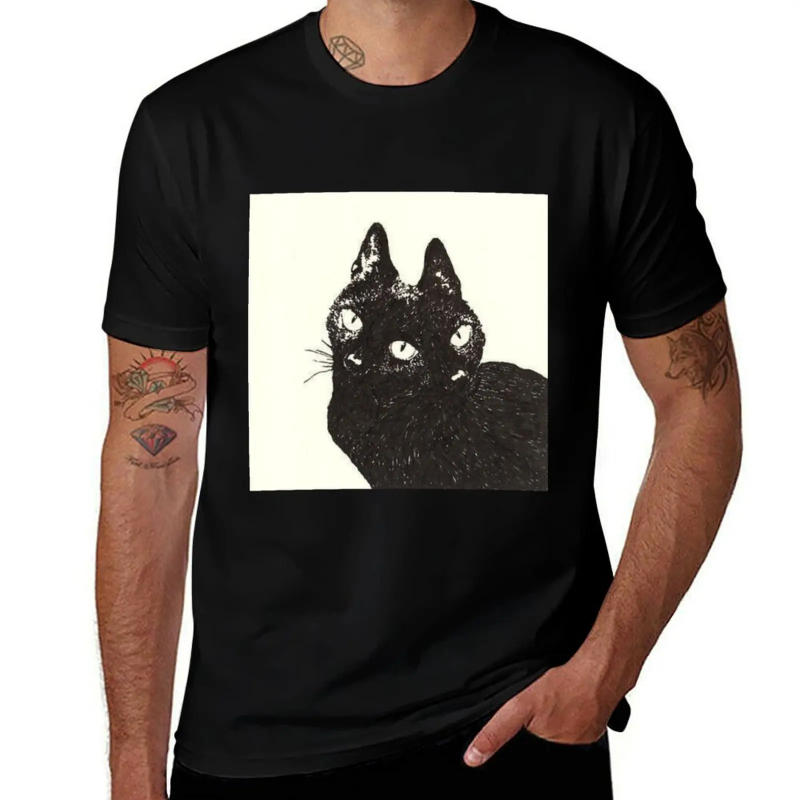 

junji ito cat T-Shirt t shirts with prints man t shirt heavy cotton T-Shirt