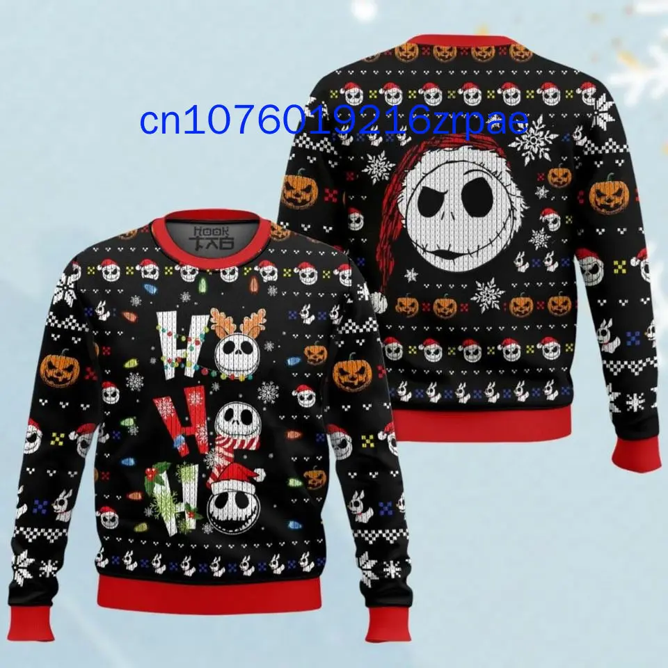 2024 New The Nightmare Before Christmas Disney Ugly Christmas Sweater Men and Women Casual Cartoon Sweatshirt Christmas Sweater