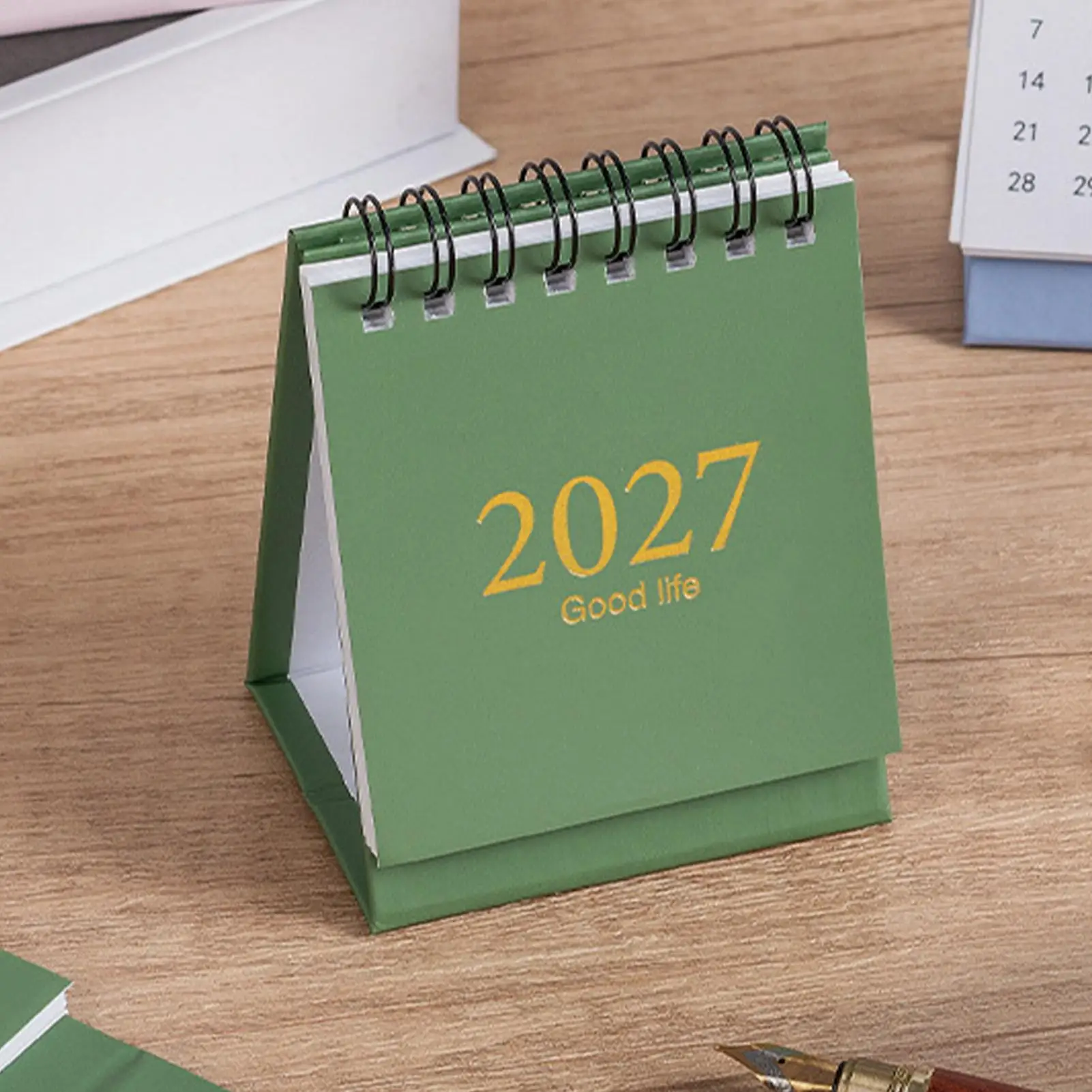 Small Desk Calendar Mini Jan 2027 June 2028 Standing 18 Months Desktop for Home Office Reading Study Task Workout Travel