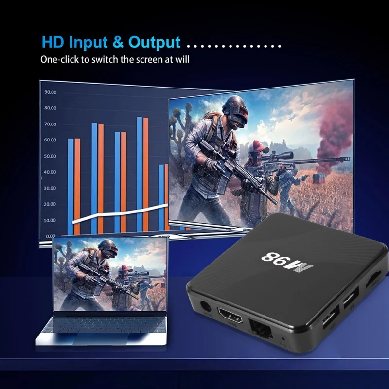 New M98 5G TV Box Android 11 Can Play Game 4K HDR 10 Ultra Clear Experience Latest  Amlogic S905 W2 Chip Enjoy Soft Fun Iptv