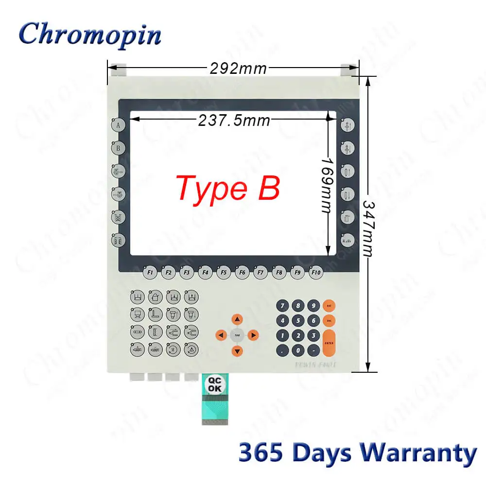 Touch Screen Digitizer for B&R Power Panel PP481 4PP481.1043-75 4PP481.1043.75 4PP481-1043-75 and Membrane Keyboard Keypad