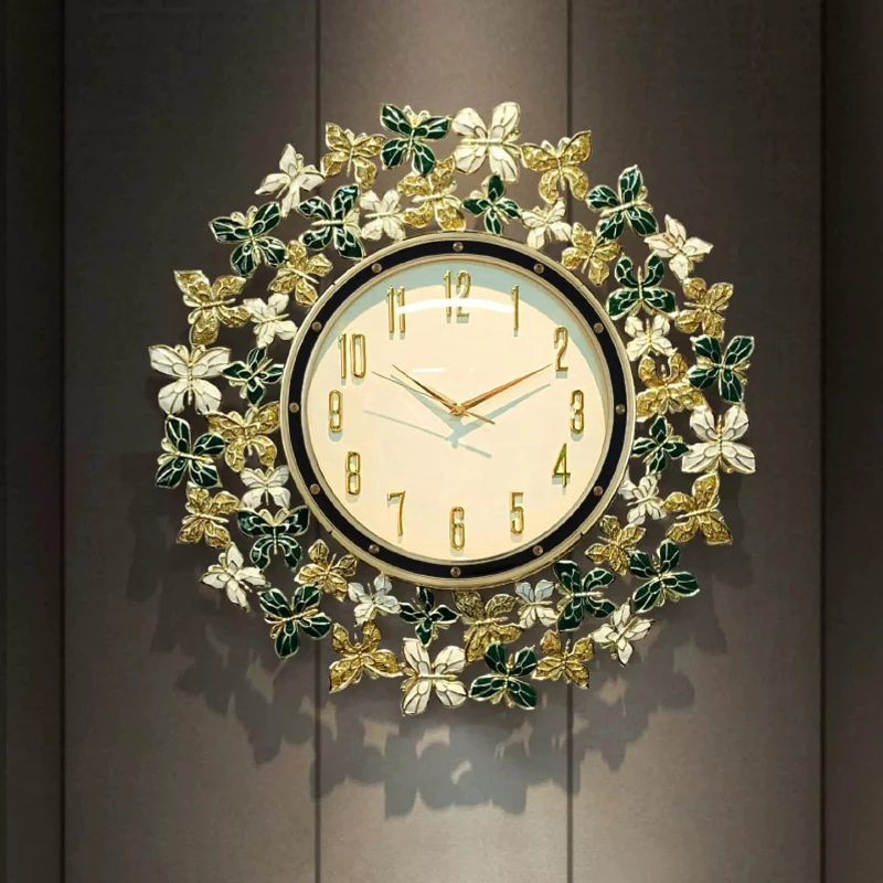 

Premium Gold Wall Clock Unique Elegant Round Nordic Modern Digital Clock Living Room Design Orologio Da Parete Home Decor Items
