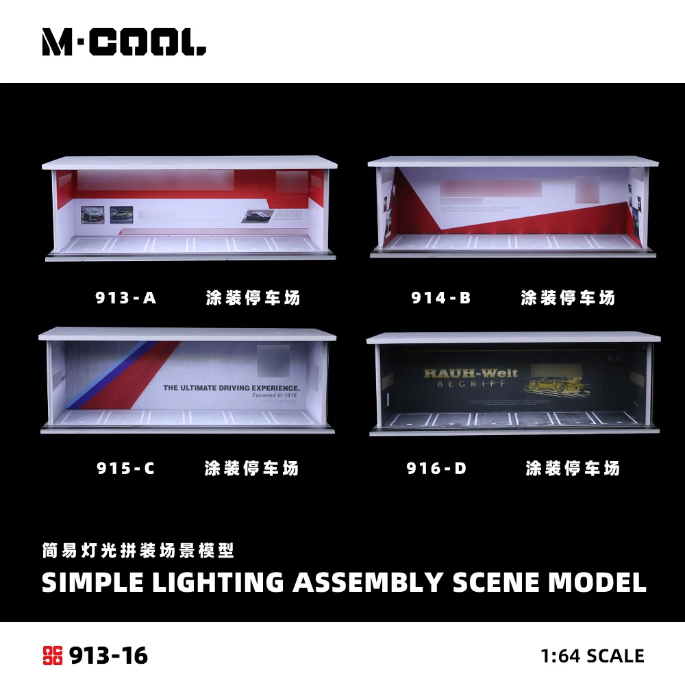 

Kicarmod 1/64 LED Light Up Garage Diorama Scene Model Display Base for Car Collection – Atmosphere Decoration