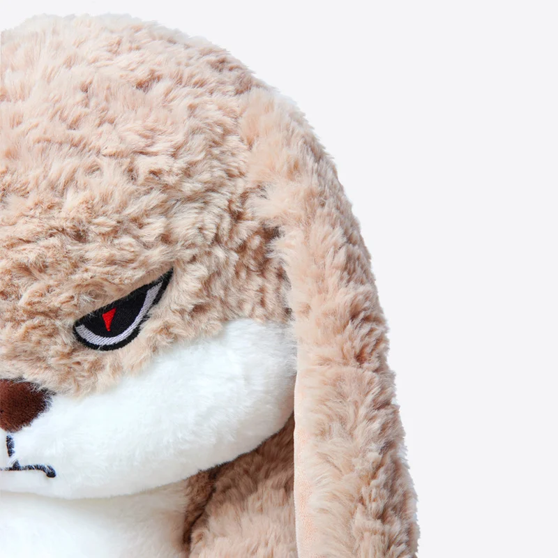 35cm Angry Rabbit Plush Doll Toy Ultra Soft Stuffed Animal Kid Safe Long Ears Pillow Room Decor Children Birthday Christmas Gift