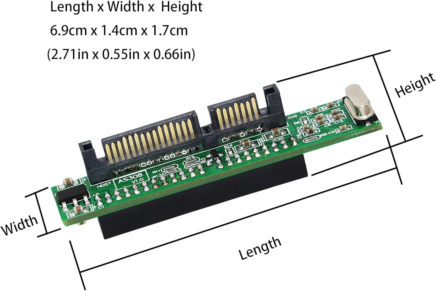 JoniSerl IDE 44 Pin 2.5 to SATA PC Adapter Converter 1.5Gbs Serial Adapter Converter ATA 133 100 HDD CD DVD Serial Hard Disk
