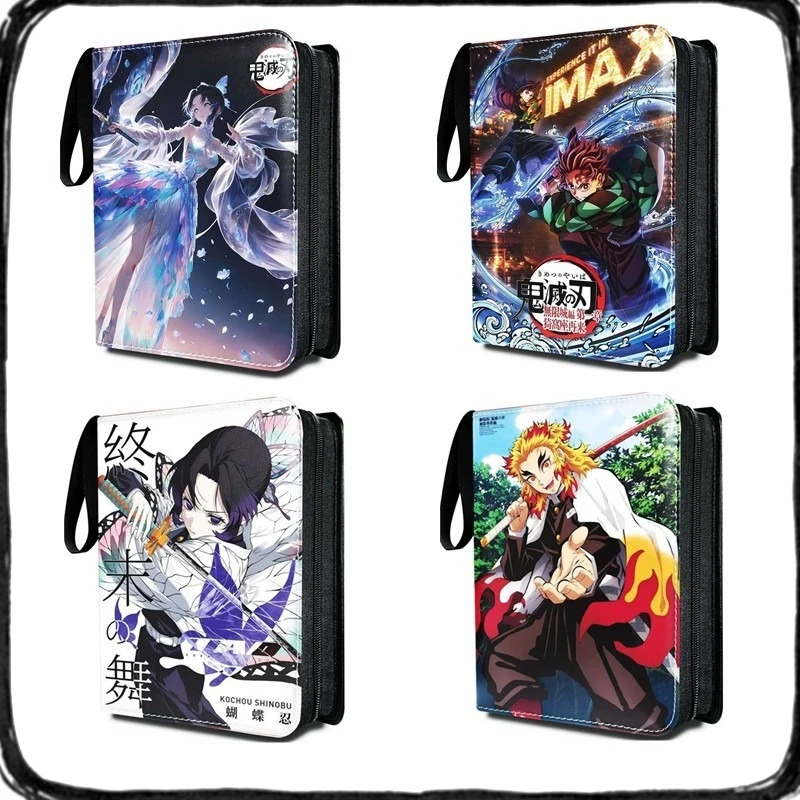 

Коллекционный альбом для карточек Demon Slayer на 9 карманов, аниме-альбом для карточек с 50 внутренними страницами, на молнии, вмещает до 900 карточек, подарок