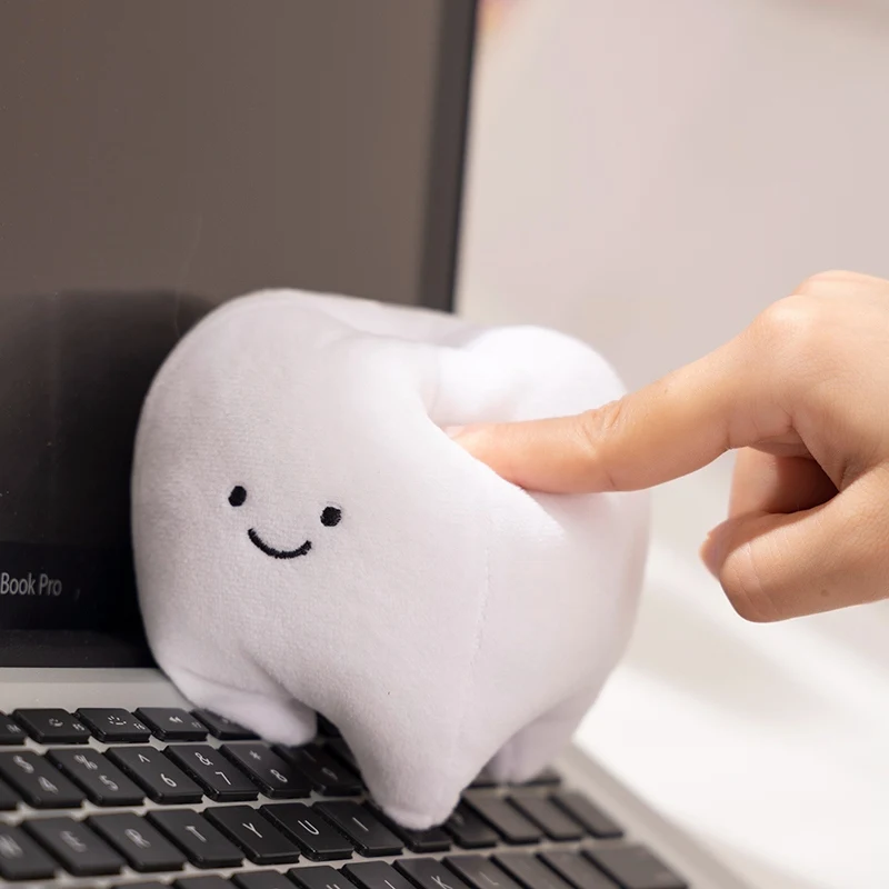 Simulation Lovely Tooth Plush Toys Cute Expression White Teeth Stuffed Soft Pillow Funny Sofa Cushion Gift For Children Gifts