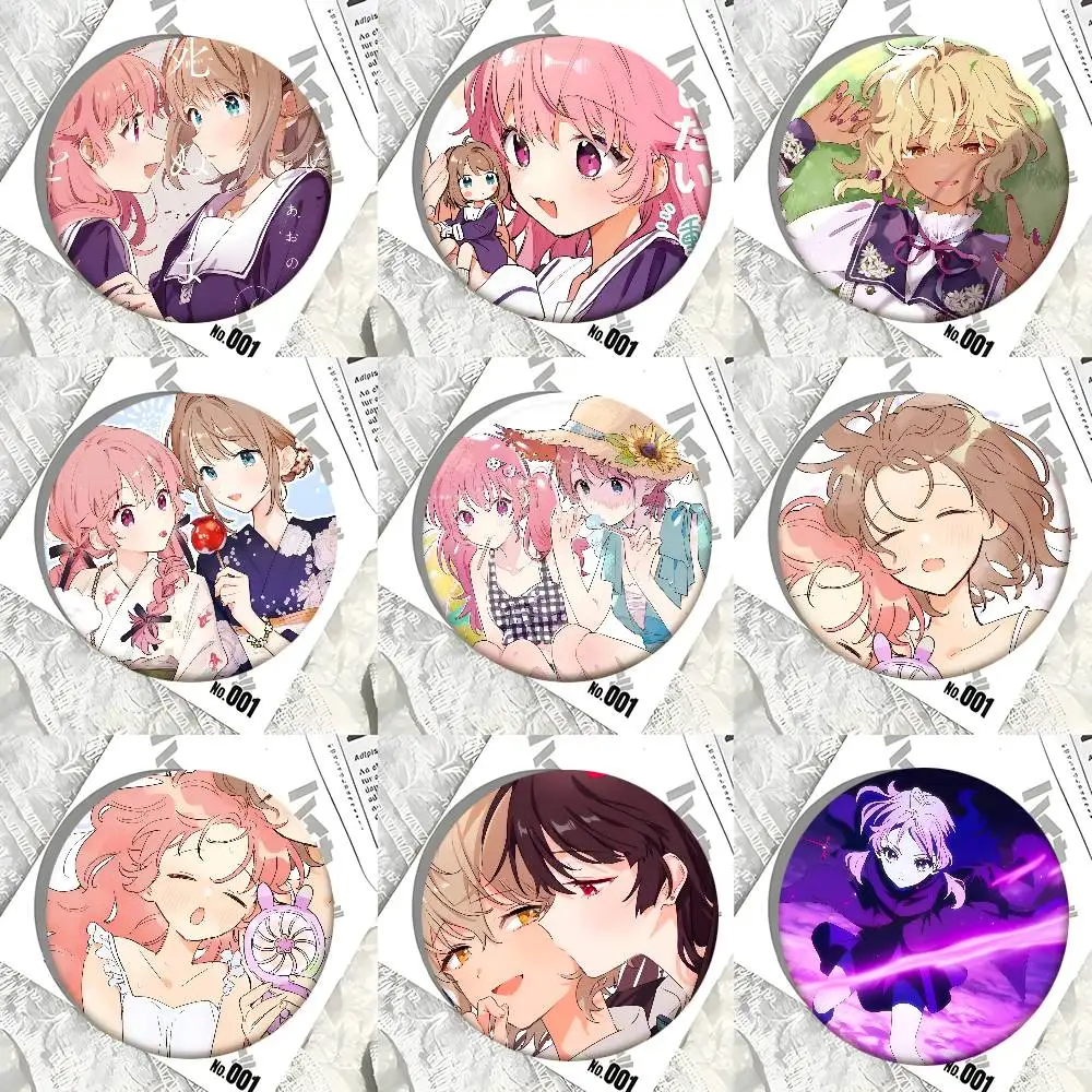 Insignias de Anime I Want To Love You Till Your Dying Day, insignia redonda, broche de moneda de hojalata, ropa, mochila, accesorios, Pin de solapa