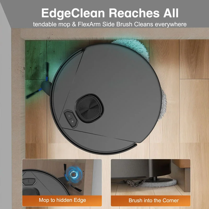 Factory Wholesale 25000Pa Suction AI LDS  Navigation Self-Empty Dustbin  Hot Air Drying Mop Robot Vacuum Cleaner Home Use