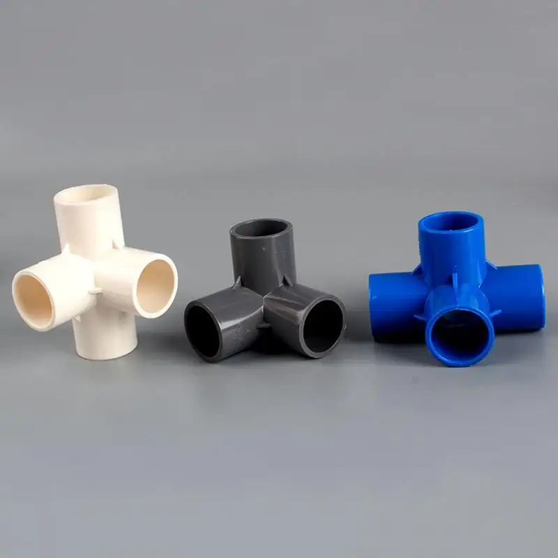 3 Way to 6 Way PVC Connectors 20-50mm Three-Dimensional Heavy Duty Couplers for Garden Watering System Plumbing Pipe Fittings