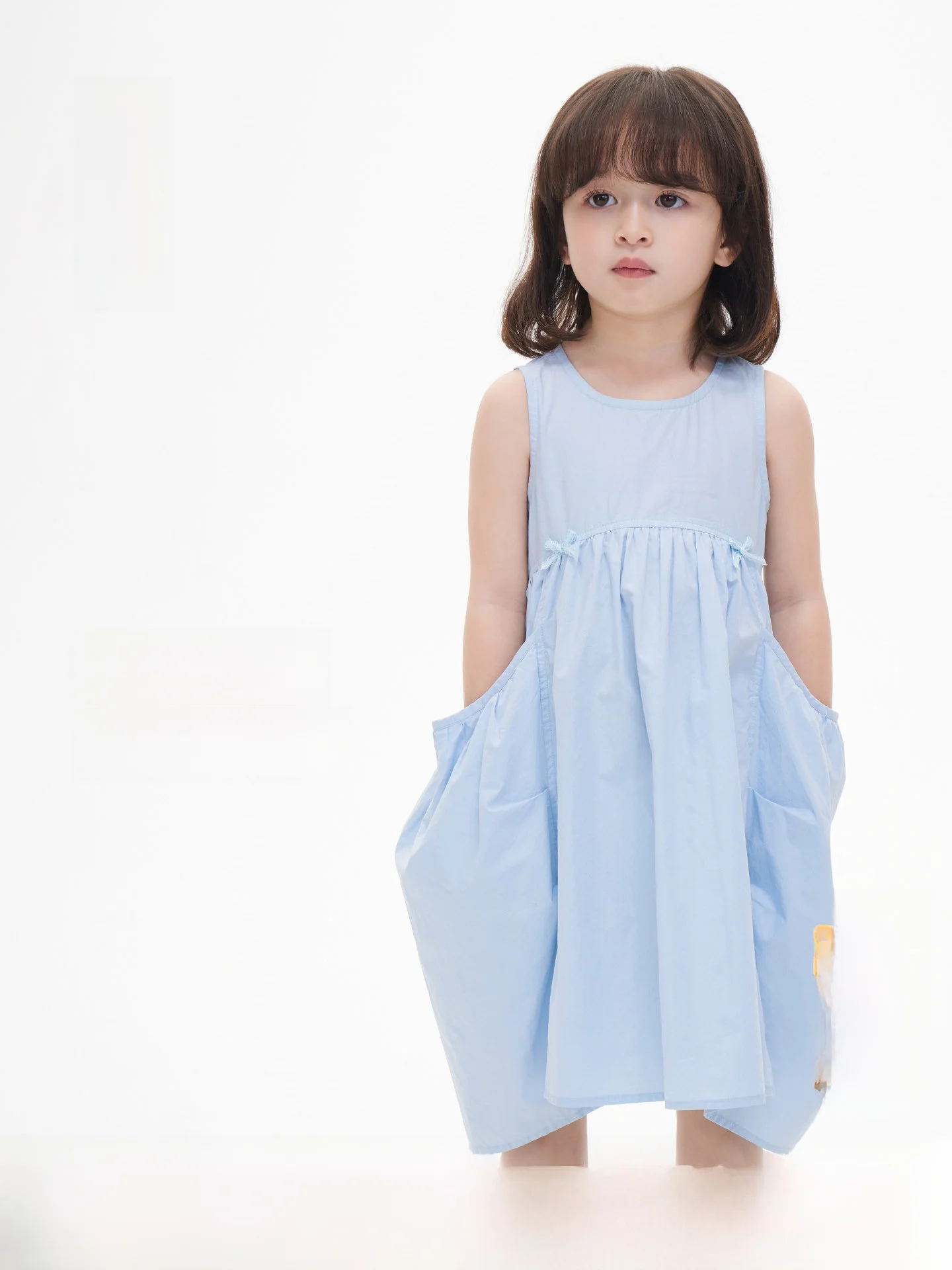 princess-style-sleeveless-a-line-dress-cute-high-waist-cotton-summer-children's-skirt-for-baby-girls-fashionable-casual-dress