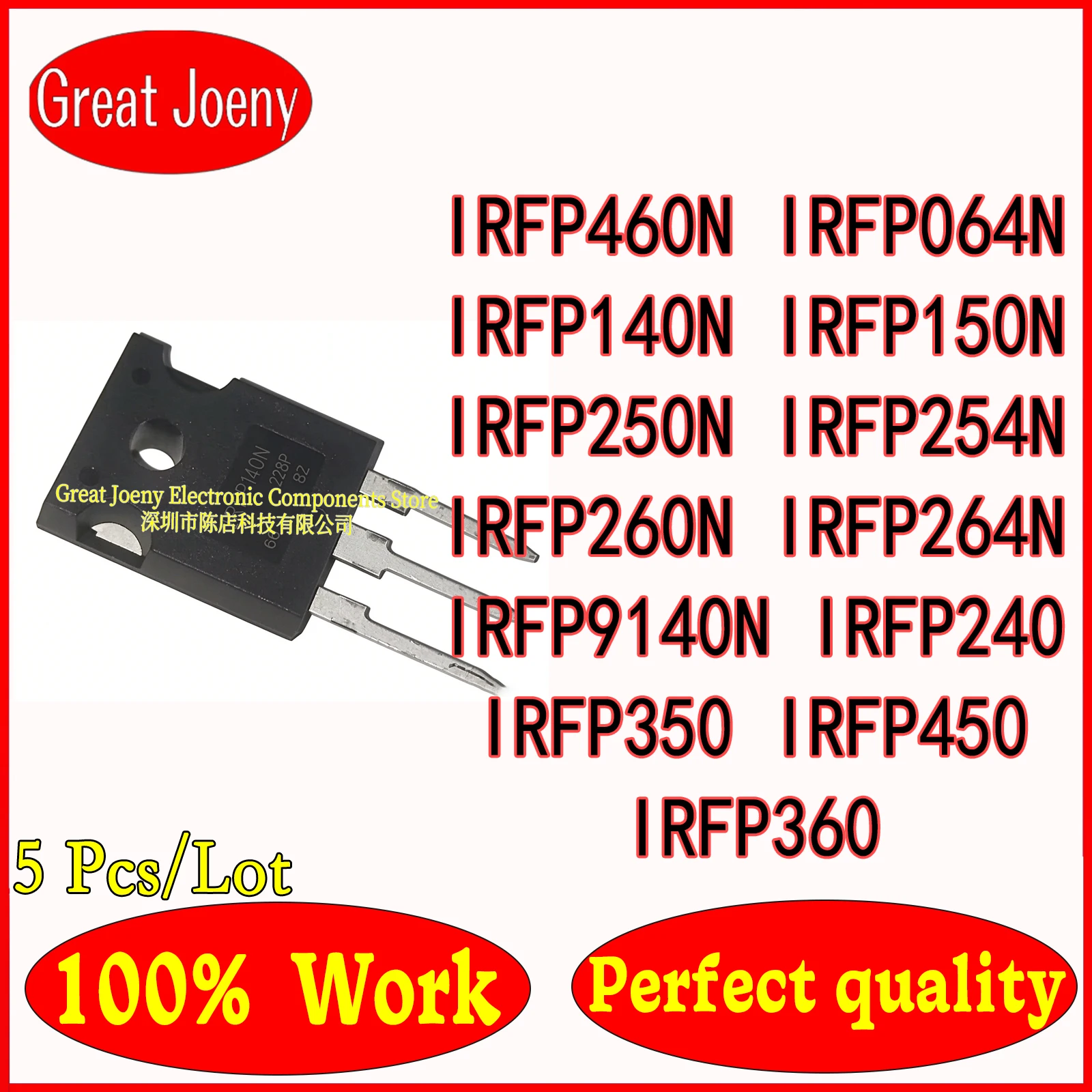 5pcs New IRFP460N IRFP064N IRFP140N IRFP150N IRFP250N IRFP254N IRFP260N IRFP264N IRFP9140N IRFP240 IRFP350 IRFP450 IRFP360  Spot