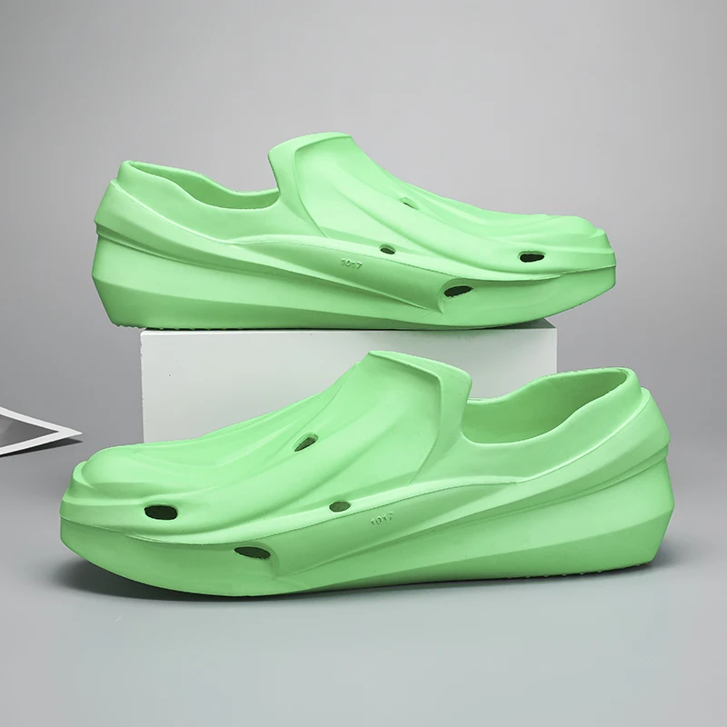 

HKDQ мужские повседневные тапочки домашние и уличные дизайнерские сандалии мужские дышащие легкие 2025 новые летние пляжные туфли мужская обувь