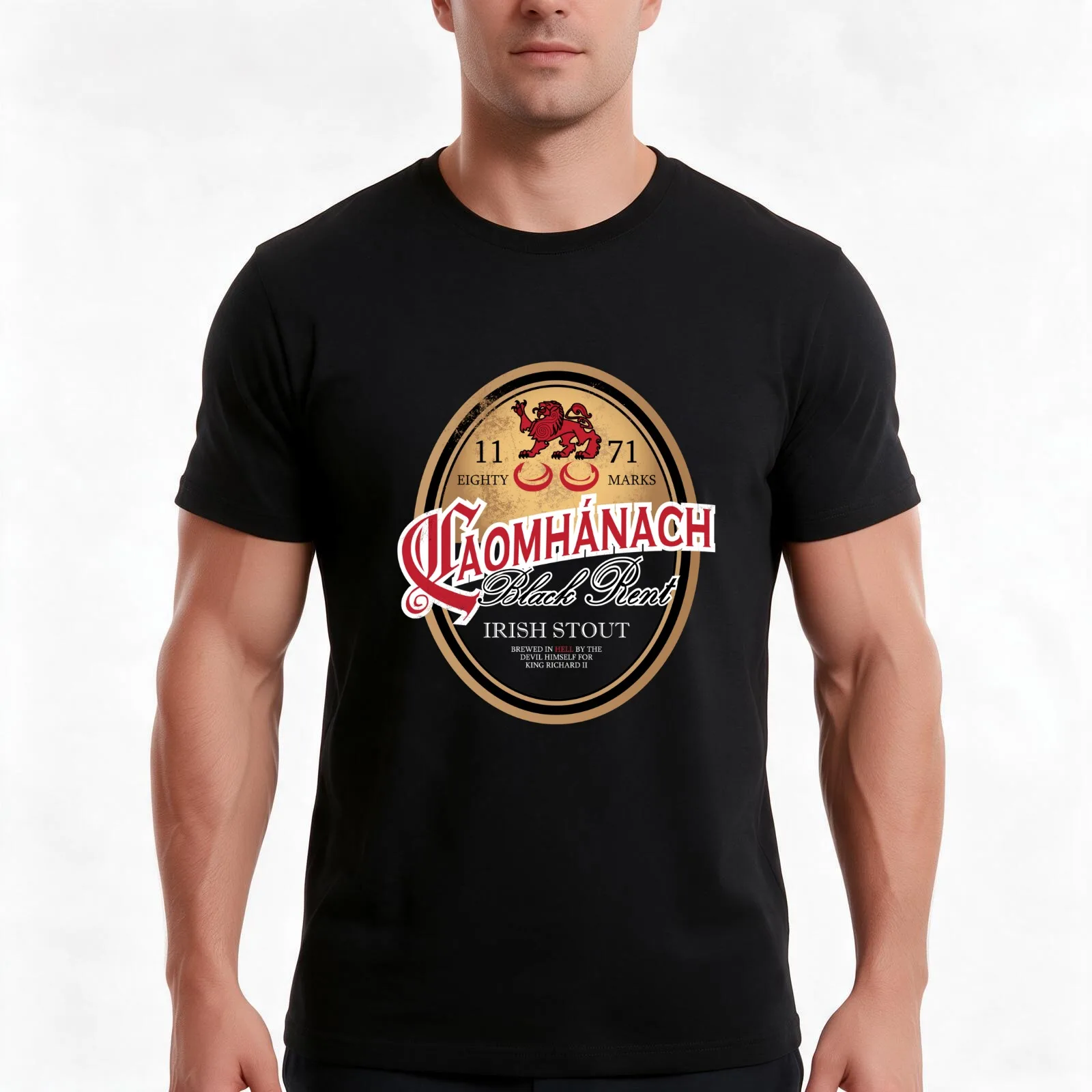 Kavanagh Clan Vintage Irish Stout T-Shirt, Summer Casual Cotton Tee, Oversized Streetwear Tops, Vintage Graphic Print