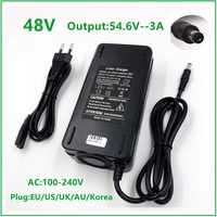 54.6V 3A Battery Charger For 13S 48V Li-ion Battery Electric Bike lithium Battery Charger High Quality Strong Heat Dissipation