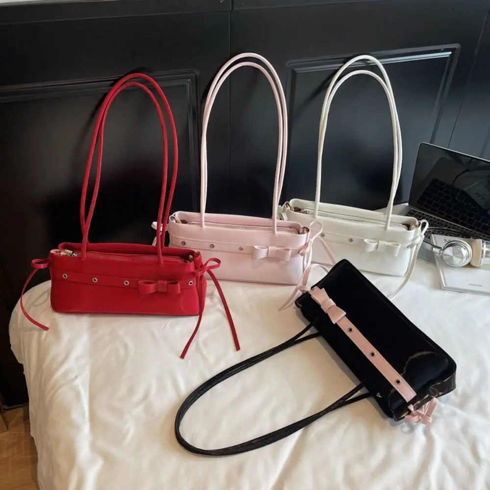 

Сумка для отдыха, милая французская сумка с бантом и лентой, большая вместительная сумка для подмышек, женская сумка для подмышек во французском стиле в корейском стиле