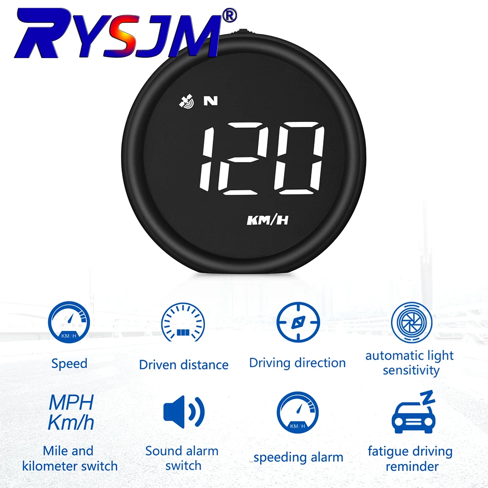 *G1 Gps Speedometer Digital Head Up Display Compass on-board Computer Windshield Projector White LED HUD for All Car